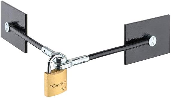 Black Refrigerator Door Lock with Padlock