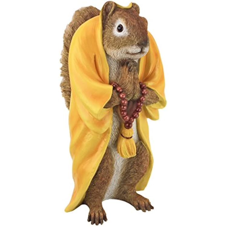 Design Toscano Sensei Monk Zen Garden Squirrel Animal Statue
