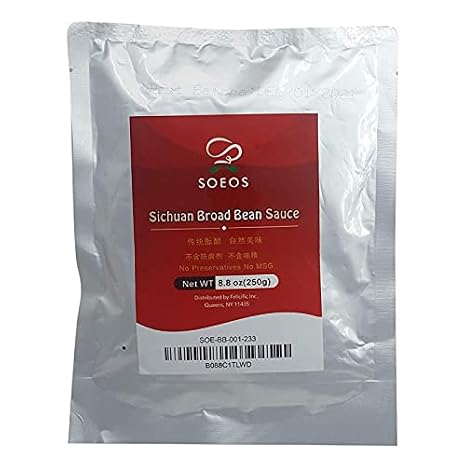 Seoes Sichuan Pixian Broad Bean Paste 8.8oz (250g), Pixian Doubanjiang Chili Paste, Hong You Dou Ban with Chili Oil, Soybean Paste, Chili Bean Paste, Fermented Chili Bean Paste, Chinese Bean Paste.