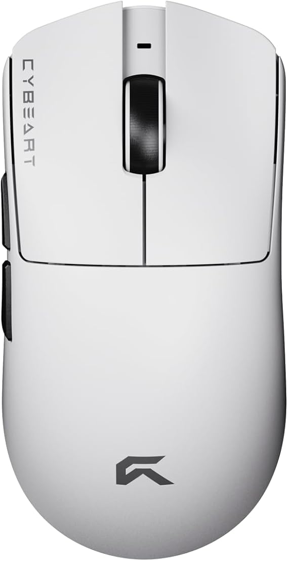 Cybeart | Artemis 52g Ultra-Light Wireless Gaming Mouse | Dual 300mA HyperswapTM Battery | 24,000 DPI | 1K Polling Rate | 80M Kailh Switches | Tri Mode (White)