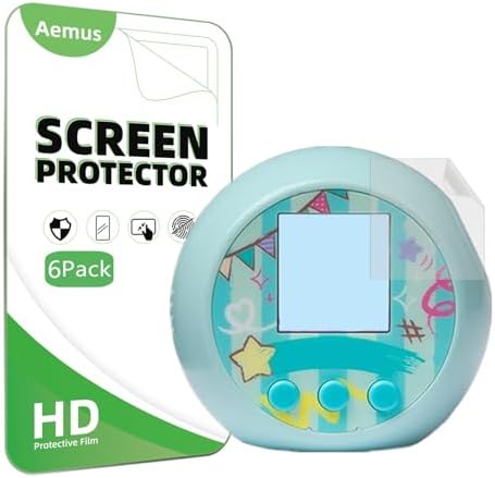 6 Pack Screen Protector Compatible for Punirunes Interactive Digital PET, virtual pet Clear Film