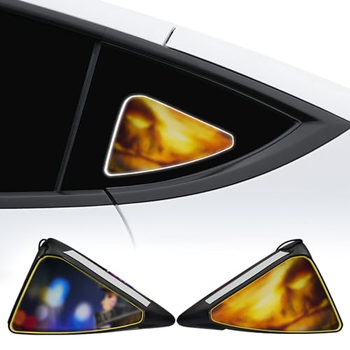 ninetom Car Triangle Window Decoration LED Light Strip for Tesla Model Y 2019-2023 with Accessories Ultra-Bright Ambient Atmosphere Lighting Bar 2 Pack...