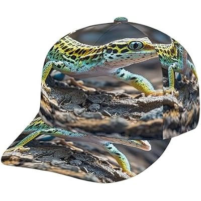 Leopard Little Gecko Cap Fashion Baseball Hats for Outdoor Activities Adjustable Dad Hat Gift for Men
