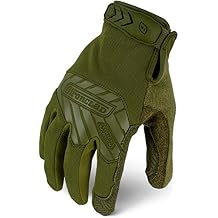 Ironclad Command Tactical Grip, Touch Screen Gloves Conductive Palm and Fingers, Extreme Grip, Durable, Performance Fit, Machine Washable, Sized S, M, L, XL, XXL (1 Pair) (Large, OD Green)