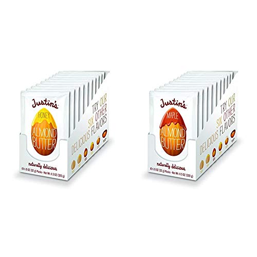 Justins Honey and Maple Almond Butter Squeeze Packs 10 Pack