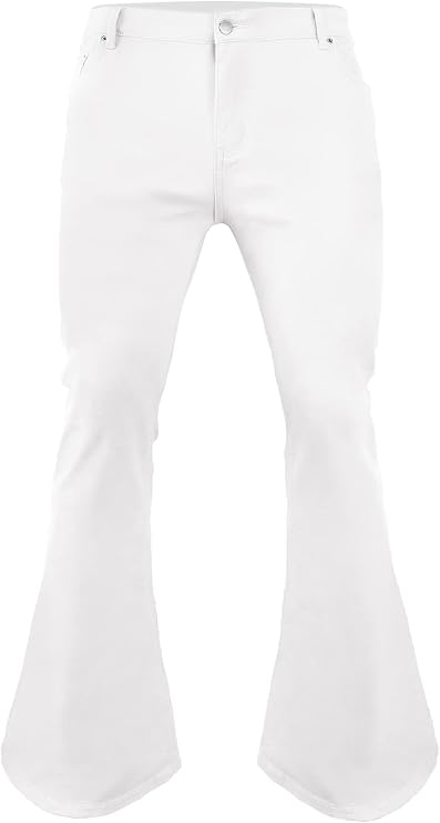 Botten 70s Disco Pants Mens Bell Bottom Jeans Pants 60s Vintage Denim