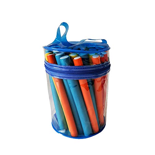 Minerva Curlers for long hair,Flexi Curling Rods Hair Rollers 42-pack 7 Multicolor