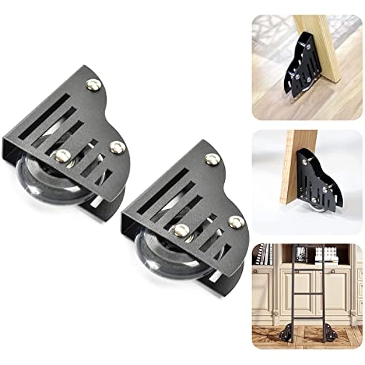 Sliding Barn Door Kit -Furniture Floor Ladder Roller Accessories Set.Sliding Barn Libraryloft Ladder Floor Roller Wheels 2 Pcs Complete Kit