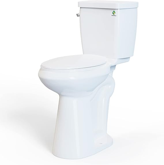 SUPERFLO Tall Elongated Toilet 21 Inch High Toilets