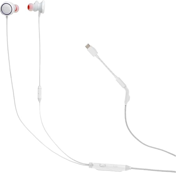 JBL Quantum 50C, Wired In-Ear USB-C Gaming Headset, White