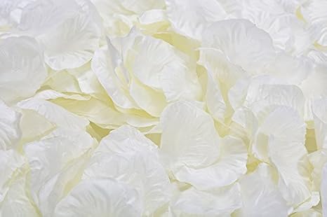 Magik 1000~5000 Pcs Silk Flower Rose Petals Wedding Party Pasty Table Decorations, Various Choices (3000, Ivory)