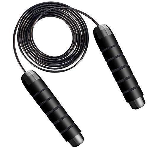 Skipping Rope - Jump Ropes,Adjustable Ball Bearings Tangle-Free Rapid Speed Cable Skipping Rope with Foam Handles for Fitness,Exercise
