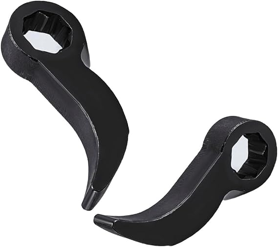 Eawfgtuw Pry Bar Wrench Adapter Set 1/2" and 3/8" Drive Crowbar Adapter Head for Half Shaft Removal Car Repairing Tools Metal Black 14mm 2 Pieces