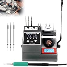 A9 210 Soldering Station, 110V, Soldering Iron Station with 3 Soldering Iron Tips, 2-second rapid heating (212F-842F), Replaceable soldering iron tip bracket, Used for repairing mobile phone chips