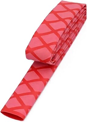 Heat Shrink tubing,Heat Shrink sleeving, Heat Shrink Tubing,Pattern Sweat-Absorbing Non-Slip Handle Sleeve Anti-Electric Insulation Grip Cover Red 1 Meter,40mm