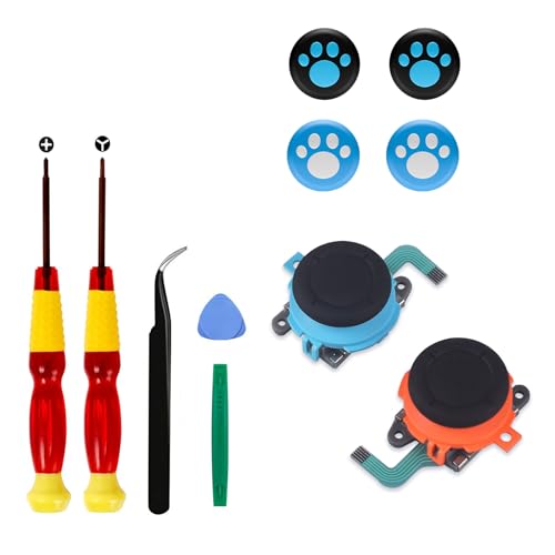 Maiweitong Right & Left Replacement Joycon Joystick Compatible with Nitendo Switch 2 Joycon Controller 2025, Analog Stick Repair Kit Drift Fix Tools Accessories RightLeft