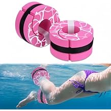 Hikeen Swim Aquatic Cuffs,High-Density EVA Water Aerobics Float Ring Fitness Pool Exercise Weights Set, Water Ankles Arms Belts with Adjustable Float for Swim Fitness Training