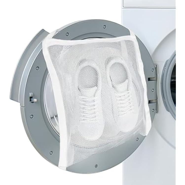 Sneaker Dryer Bag,Shoe Wash & Dry Net Bag for Dryer 15.715 Inch Shoe Washing Machine Bag Adjustable Magic Tape Shoe Dryer Bag Reusable Laundry Bags