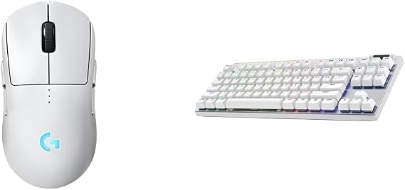 Logitech G Pro Wireless 2 Gaming Mouse + G Pro X TKL Lightspeed Wireless Gaming Keyboard (Tactile) Bundle - White