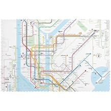 New York City Subway Map Placemats Set of 6-12x18 Inch Heat Resistant Table Mats for Dining Kitchen, Protection Indoor Outdoor