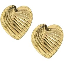 Gold-Tone Heart Shape Studs