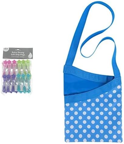 Soft Grip Clothes Pegs with Peg Bag - Includes 48 Extra Strong Cloths Pegs