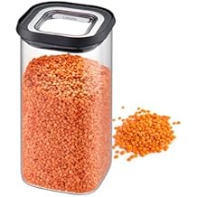 GEFU Storage Jar with Lid Airtight Storage Jar for Food, Glass Storage Container, Dishwasher Safe, 1400 ml Volume