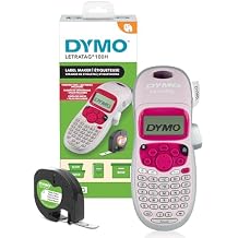 DYMO LetraTag LT-100H Handheld Aesthetic Label Maker, ABC Keyboard Label Printer with Easy-to-Use, 13 Character LCD Screen, Great for Home & Office Organization, Pink
