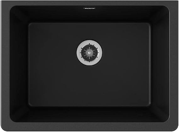 Elkay Quartz Classic ELGU251912PDBK0 Undermount Laundry Sink with Perfect Drain, Black