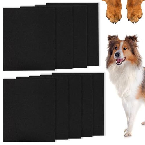 9 Pcs Dog Nail File Scratcher Self-Adhesive Replacement Sandpaper for Dog Scratch Pad Nail Files for Pet Manicure & Pedicure, Litter Box, Furniture or Any Flat Surface 9.2x11.2