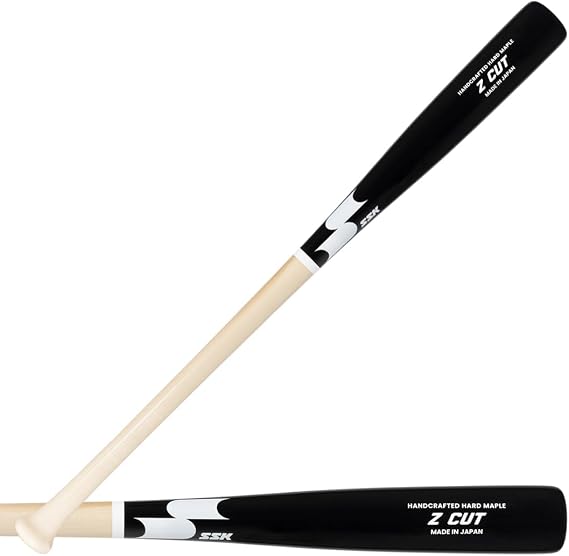 SSK Z Cut Maple Wood Baseball Bat - Made in Japan - Balanced - Durable