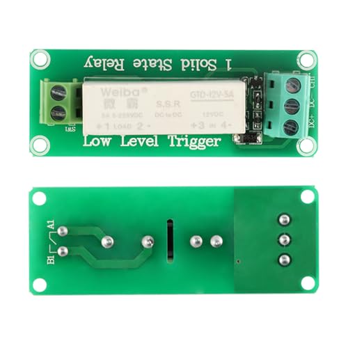 12V 1 Channel Solid State Relay Module, Low Level Trigger, 5A DC Control for Raspberry Pi