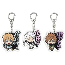 EBTY DREAMS Inc. - Set of 3 Black Clover Acrylic Keychain Black Bull Finral Roulacase, Noelle Silva, Luck Voltia v1