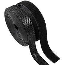 Sew on Hook and Loop Strips 3/4in x 5yd | Easy to Sew | Excellent Grip | Non-Adhesive Back Nylon Strips Fabric Fastener Non-Adhesive Interlocking Tape for Clothing Sewing Crafts and DIY, Black