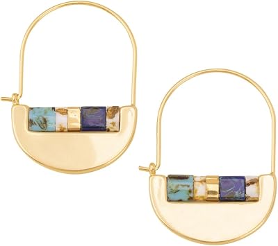 Scout Curated Wears - Good Karma Miyuki Crescent Hoop - IndigoGold