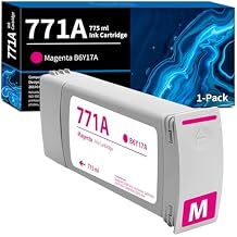 771 771A Magenta Ink Cartridge 1-Pack B6Y17A Ink Replacement for HP 771 771A Ink for DesignJet Z6200 Z6600 Z6610 Z6800 Z6810 Printer Ink, 775ml