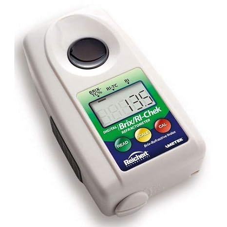 13940000 Refractometer, Range 0.0-62.0 Percent, 10" Height, 10" Wide, 11" Length, Glass