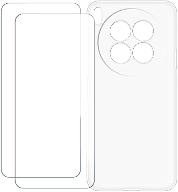Tecno Camon 40 Premier 5Gと互換性がある スクリーンプロテクターとケース - クリア