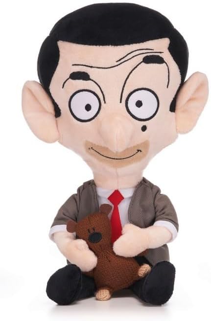 UKToyworld Mr Bean holding Teddy Soft Toy Mr Bean. 12 inch Plush Toys