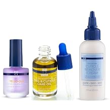 Blue Cross Ultimate Nail Care Bundle - 2oz Cuticle Remover + Softener Cream, 0.5oz Yello Out Yellow Neutralizing Basecoat + 0.5oz Nourishing Cuticle + Nail Oil, 3 Pack Bundle