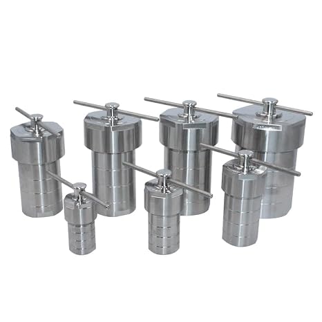 Hydrothermal Synthesis Reactor, with PTFE Liner, Synthesis Autoclave Reactor 220C 3Mpa 304 Steel High Pressure Digestion Tank Acid and Alkali Resistance (100ml)
