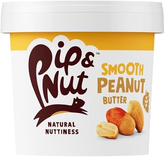 Pip & Nut - Smooth Peanut Butter (1kg) | Natural Nut Butter, No Palm Oil, No Added Sugar, Hi-Oleic Peanuts, High in Unsaturated Fats, Gluten Free, Vegan, Dairy Free (Packing May Vary)
