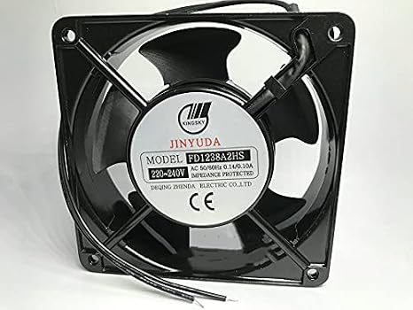 12cm JINYUDA FD1238A2HS 220-240V 0.14/0.10A AC Cooling Fan