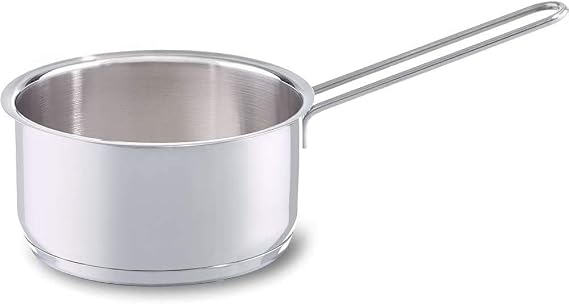 Fissler 008-166-14-100 One-Handed Pot, 5.5 inches 14 cm, Snacky for 1 - 2 People/Gas Compatible/Oven Safe, Stainless Steel Pot Small/Deep Type, Single Person Saucepan, Silver
