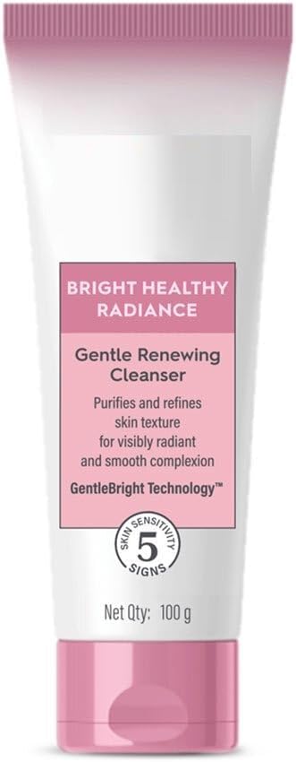 Bright Healthy Radiance Gentle Renewing Cleanser – 100 g | With GentleBright Technology & Vitamin E-Releasing Jojoba Beads | Fragrance-Free | For All Skin Types | 1 Count