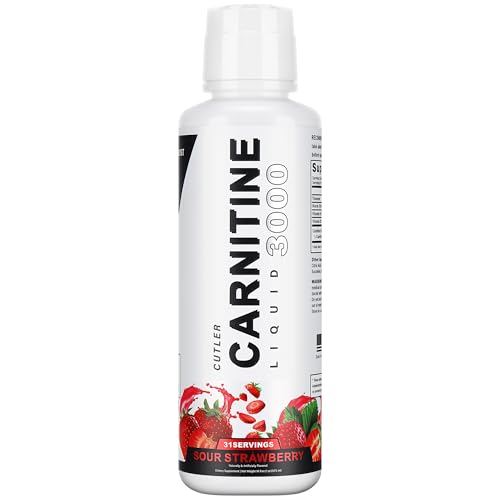 Liquid L-Carnitine 3000 for Energy Boost Acetyl L-Carnitine & L-Carnitine Tartrate Liquid Supplement, Strawberry Flavor, 473 ml
