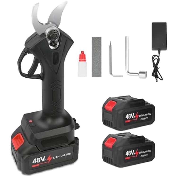 Electric Pruning Shears, 0.4-1.2 Inch Cutting Diameter, Professional Cordless Pruner Branch Trimmer, Garden Tools,Electric Branch Scissors with 2PCS Rechargeable Lithium Battery Powered.