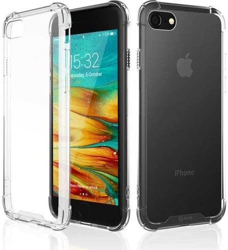 KZY İletişim iPhone SE 2020 ile uyumlu ile Uyumlu Kapak Şeffaf Airbag Antishock Köşe Korumalı Silikon Kılıf
