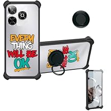 bojioderf Case Compatible for BLU G84 Phone Case Cover [with Tempered Glass Screen Protector][Hard PC + Soft Silicone][Ring Support] [Silver Reflect Light] DYH-OK