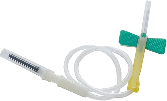 Blood Collection Needles, 21G Butterfly Needles 21G x 3/4" x 12" Sterile Individually Wrapped 50Pack